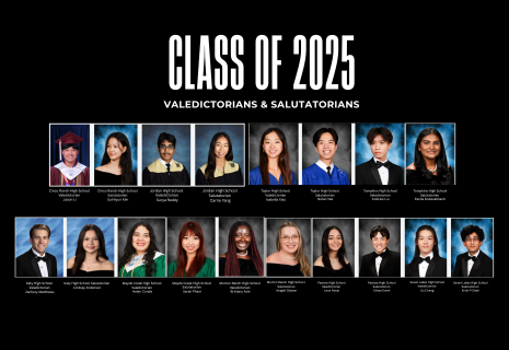  Class of 2025 Valedictorians and Salutatorians